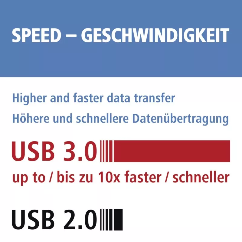 Hama 123900 USB-3.0-Kartenleser SD/microSD, Aluminium, schwarz/silber