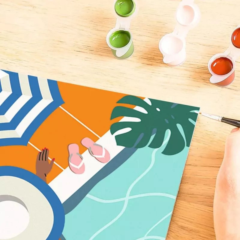 Malset nach Zahlen Ravensburger CreArt – Pool Time (Malset, Modell 25523)