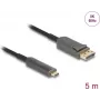 Delock 81604 Aktives Optisches Kabel USB-C auf DisplayPort, 8K 60 Hz, 40 Gbps, 5 m