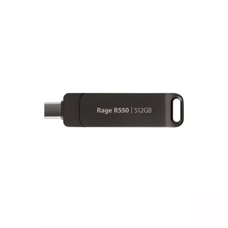 Flashdrive PATRIOT Rage R550 512GB 100 MB/S USB A+C Swivel Design (PE512GR550DSAD) Schwarz