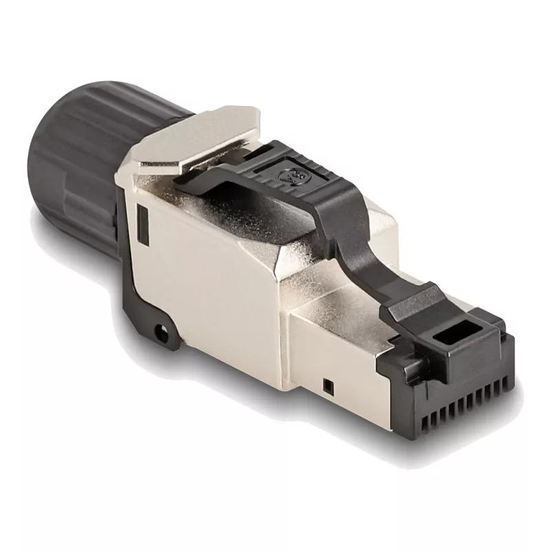 DeLOCK 86016 Drahtverbinder RJ45/LSA Schwarz Silber Stecker