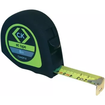 Maßband c.k tools T3442M8 — 8 m Länge, kompaktes Gehäuse, metrische Markierungen