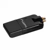 Lanberg NC-0150-WE Mini-USB-WLAN-Adapter N150, 150 Mbit/s, 1 externe Antenne, Schwarz