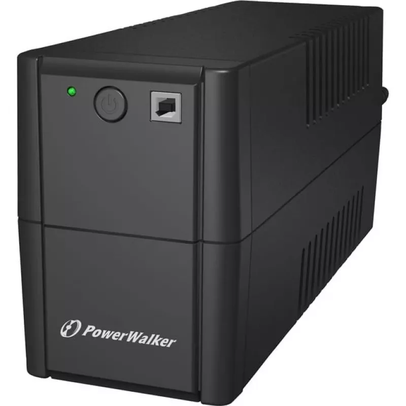BlueWalker PowerWalker VI 650 SH IEC USV, 650 VA (0,65 kVA), 360 W, 4 Ausgänge, 7 Ah, USB, 220-240 V, Schwarz
