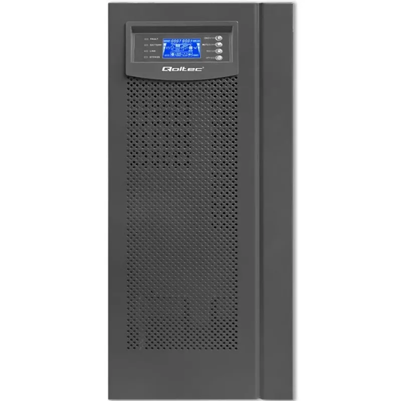 Qoltec 53982 On-line-USV mit reiner Sinuswelle, 6 kVA / 4,8 kW, LCD, USB