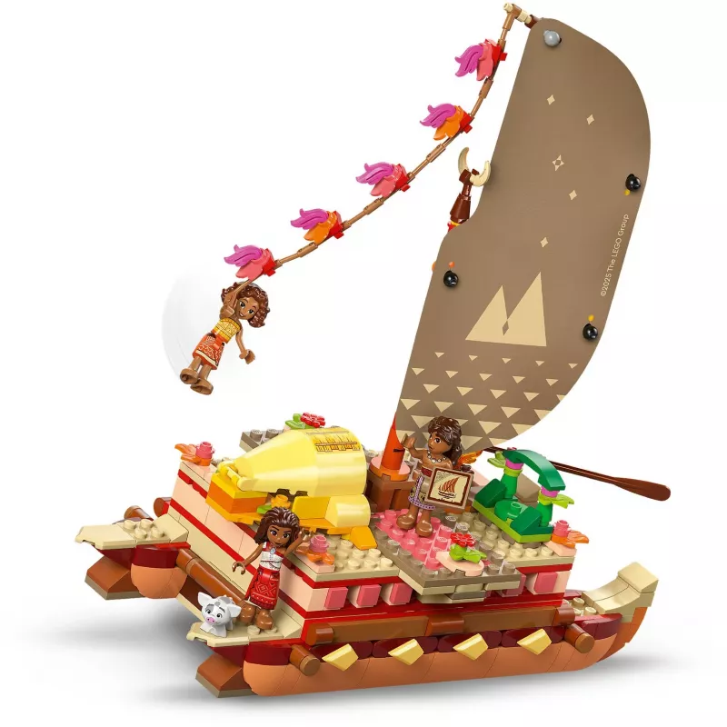 LEGO Disney 43270 Vaianas Abenteuerkanu, 529 Teile, 3 Minifiguren, 6+
