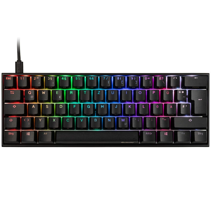 Ducky Mecha Mini Tastatur Maus inklusive Gaming USB Englisch Schwarz