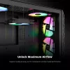 Montech HP140 ARGB PWM Gehäuselüfter, 140x140x25 mm, 1760 U/min, 29,2 dB, schwarz