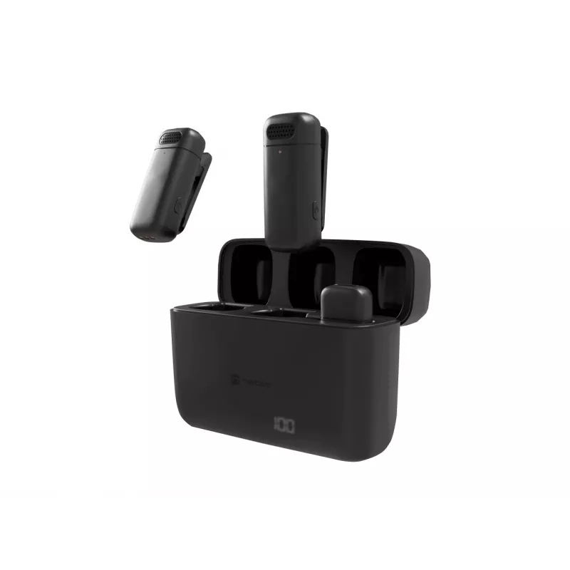 NATEC Hopper Black Lavalier-/Ansteckmikrofon