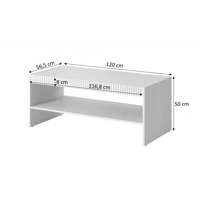 PAFOS Bank / Tisch 120x60x50 cm schwarz matt