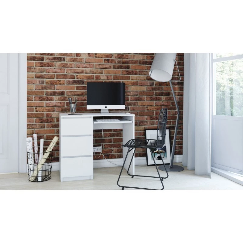 Computer desk top e shop LIMA LEWE BIEL MAT — gerade, rechteckig, Spanplatte, 980×510×760 mm