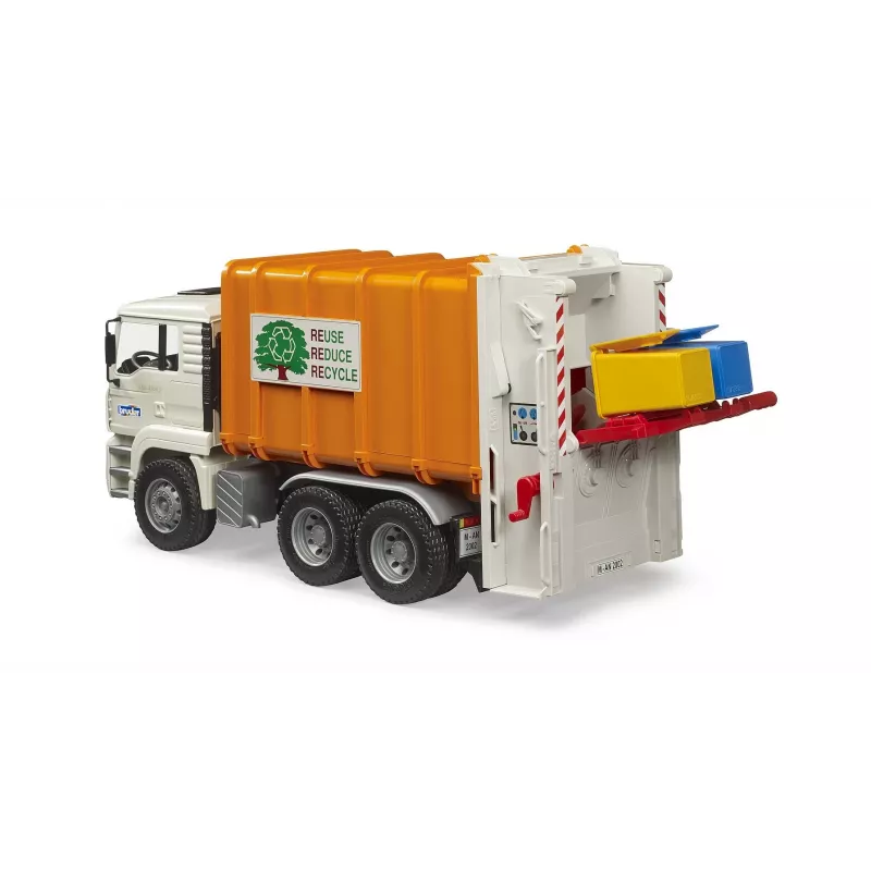 Bruder 02772 MAN TGA Müll-LKW Hecklader, Spielzeugfahrzeug