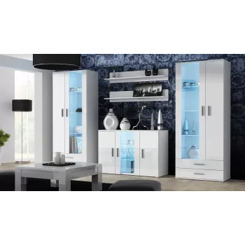 Cama Sideboard 120 cm SOHO S7 weiß/weiß glänzend