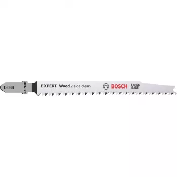 Bosch Expert T 308 B Wood 2-side clean Stichsägeblätter, 2 Stück (2 608 901 711)