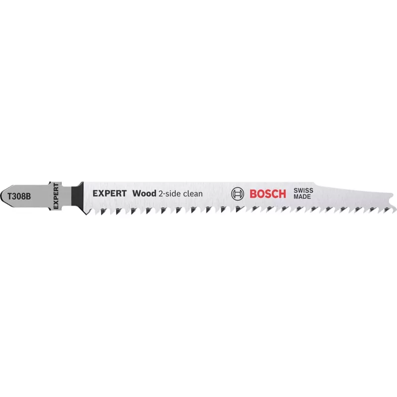 Bosch Expert T 308 B Wood 2-side clean Stichsägeblätter, 2 Stück (2 608 901 711)