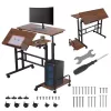 Maclean mobiler Laptoptisch, schwarz, 80x60 cm, max. 50 kg, höhenverstellbar 67-115 cm, MC-124 B