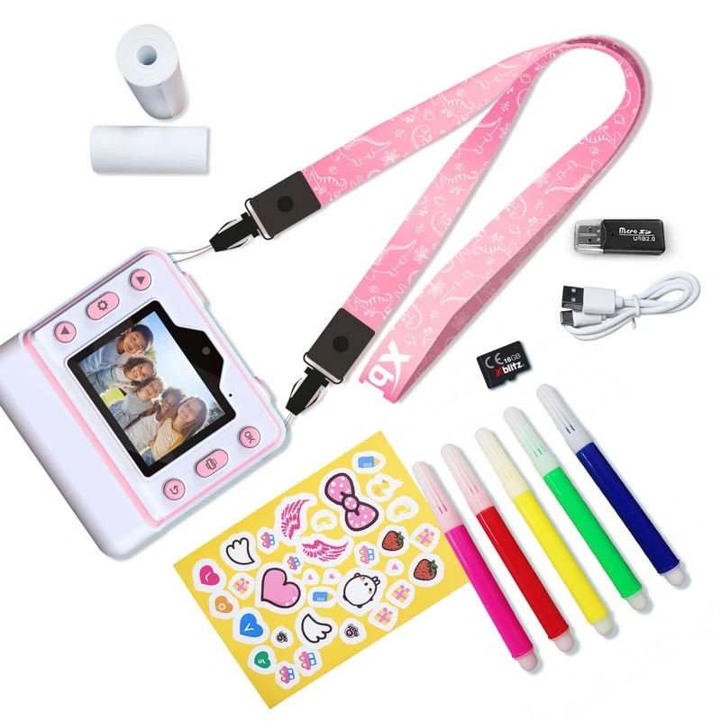 Xblitz FLASH PINK Sofortbildkamera mit Thermodrucker für Kinder