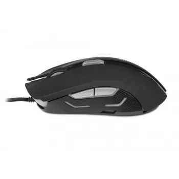 Kabelgebundene optische Maus IBOX Aurora A-1 — rechtshändig, 6 Tasten, 2400 DPI, USB Typ-A, LED-Beleuchtung, 1,8 m Kabel