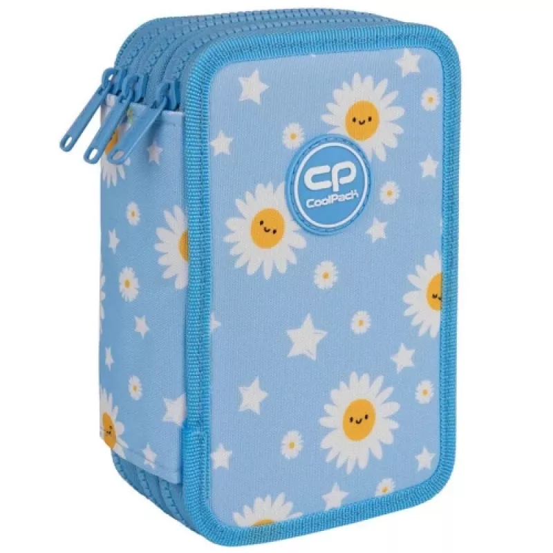 Dreistöckiges Federmäppchen mit Ausstattung CoolPack Jumper 3 DAISY SUN