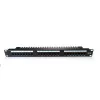 Digitus DN-91524U-EC 19" 24-Port Cat5e U/UTP Patchpanel, 1U, mit Kabelführung, Schwarz