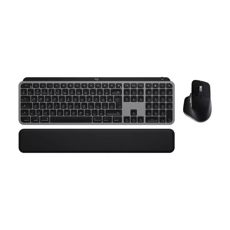 Logitech MX Keys S Combo für Mac, kabellos, DE-Layout Tastatur und Maus-Set, macOS-optimierte Tasten und Funktionen