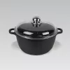 Maestro MR-4620C Topf mit Deckel 20 cm 2,1 l Schwarz