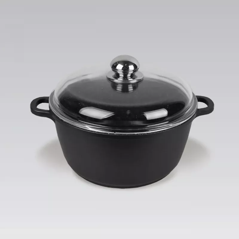 Maestro MR-4620C Topf mit Deckel 20 cm 2,1 l Schwarz
