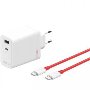 Netzteil ONEPLUS SUPERVOOC 120W Dual-Port-Kabel-Ladegerät, 120 W Gesamtleistung, 1x USB-C + 1x USB-A, 100–240 V, 145 g, weiß