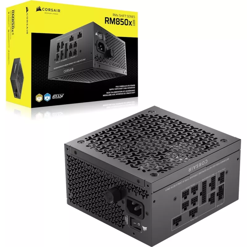 Netzteil CORSAIR RMx Shift Series RM850x 850W ATX 24-polig, 80 PLUS Gold, Schwarz, 140-mm-Lüfter