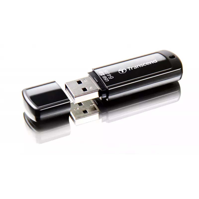USB Flash Drive Transcend JetFlash 350 64GB, USB 2.0, Schwarz
