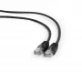 Patchkabel Cat. 5E angespritzter Knickschutz 50μ Stecker, 1 m, Schwarz
