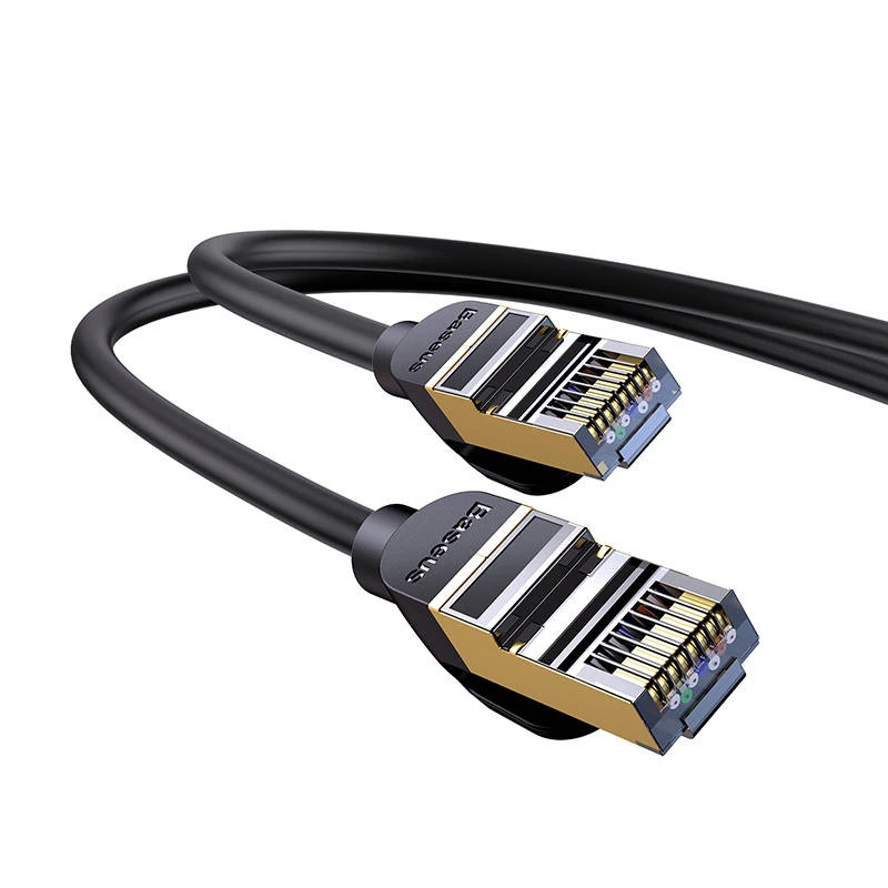 Baseus Ethernet RJ45, 10Gbps, 1m Netzwerkkabel (schwarz)