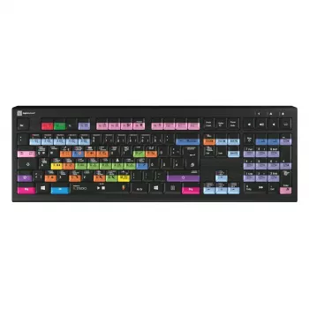 Tastatur Logickeyboard LKB-FLS-A2PC-DE Universal USB QWERTZ German Schwarz