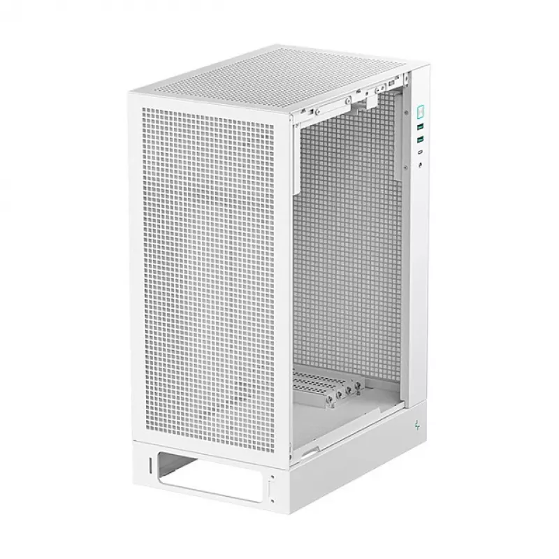 DeepCool CH170 PLUS WH Midi-Tower-PC-Gehäuse, Micro ATX, ohne Netzteil, 4 Erweiterungssteckplätze, weiß
