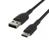 Geflochtenes USB-C auf USB-A Kabel 15cm Schwarz