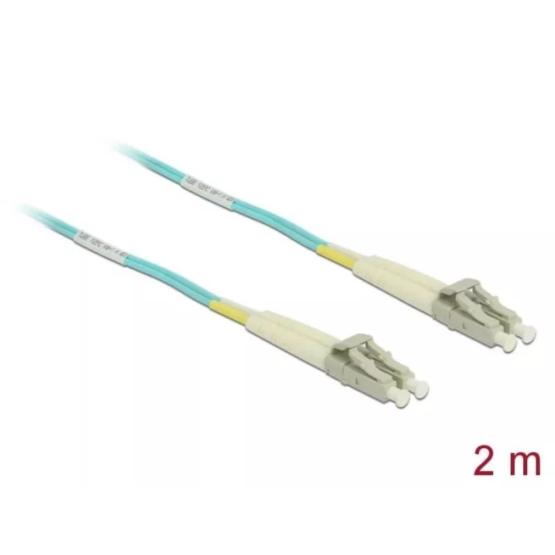 DELOCK Glasfaserkabel LC auf LC Multimode OM3 2 m