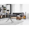 Leifheit Classic M Black 72486 Bügelbrett in Originalgröße, 120 x 38 cm, Höhe 69–88 cm, schwarz