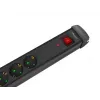 Stromverlängerungskabel Lanberg SP1-05F-0500-BK 5m 5 Schutzkontakt-Steckdosen Innenbereich Schwarz