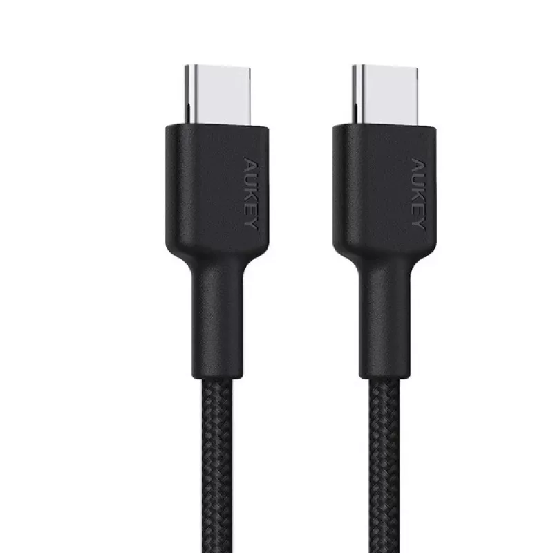 Aukey CB-CD45 USB-C-auf-USB-C-Kabel, Quick Charge, 0,9 m, schwarz