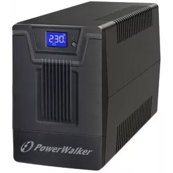 Uninterruptible Power Supply PowerWalker VI 800 SCL FR — Line‑Interactive USV 0,8 kVA (480 W), 2 Steckdosen Typ E, USB, RJ-45/RJ-11, 12V 9Ah Akku, Tower, schwarz