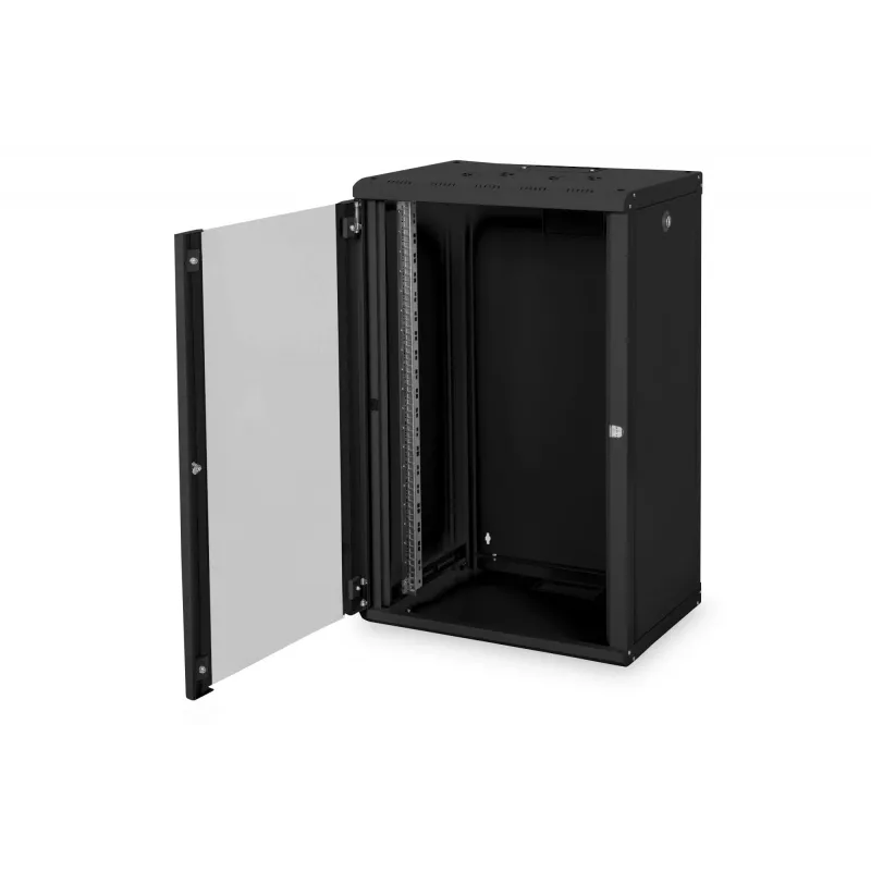 Digitus Unique DN-19 20-U-SW - Schrank - Netzwerkschrank - geeignet für Wandmontage - Schwarz, RAL 9005 - 20U - 48,3 cm (19) (DN-19 20-U-SW)
