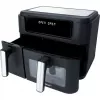 Dual Heißluftfritteuse HF 9500 DUO (schwarz, 2.400 Watt, 2 Körbe 6 L + 3,5 L)
