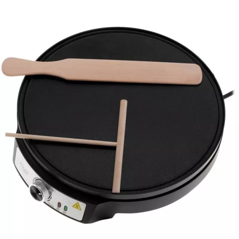 Adler AD 3093 2-in-1 doppelseitiger elektrischer Crêpe-Maker, 1600 W, Schwarz