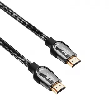 Akyga AK-HD-30S HDMI-2.1-Kabel, 48 Gbit/s, 8K 60 Hz / 4K 120 Hz, umflochten, 3 m, schwarz