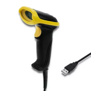 Qoltec 50867 Laser-Barcodescanner 1D/2D, USB, Schwarz