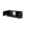 TV-Schrank cama meble QIU 160 — MDF schwarz glänzend, 1600×420×570 mm