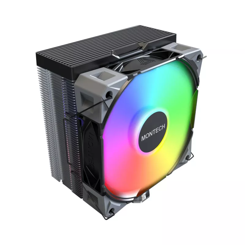 Montech NX400 Black ARGB CPU-Luftkühler, Multi-Sockel, 120 mm, schwarz