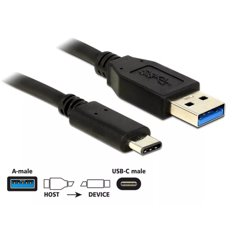 USB-Kabel DeLOCK 1m USB3.1-C/USB3.1-A 83870