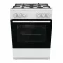 Freistehender Gasherd Gorenje GG6A10WFFM, weiß, 4-Flammen-Kochfeld, 72 L Gasbackofen, Drehregler vorne