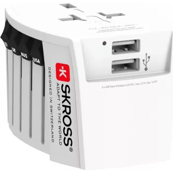 SKROSS MUV USB Weltadapter Netzadapter 2x USB